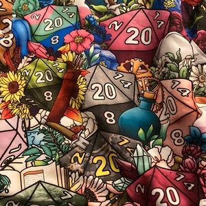 D&D dice Hawaiian short sleeve shirt